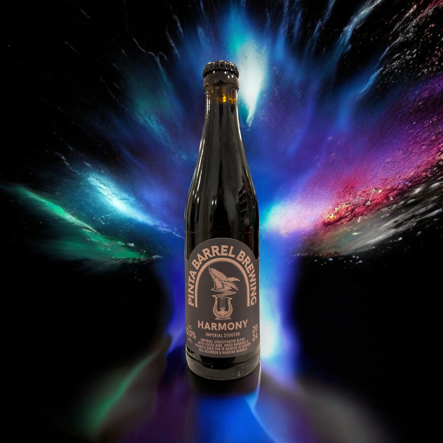 PINTA W / FIMBACK HARMONY IMPERIAL STOUTER BOTELLA 33 cl