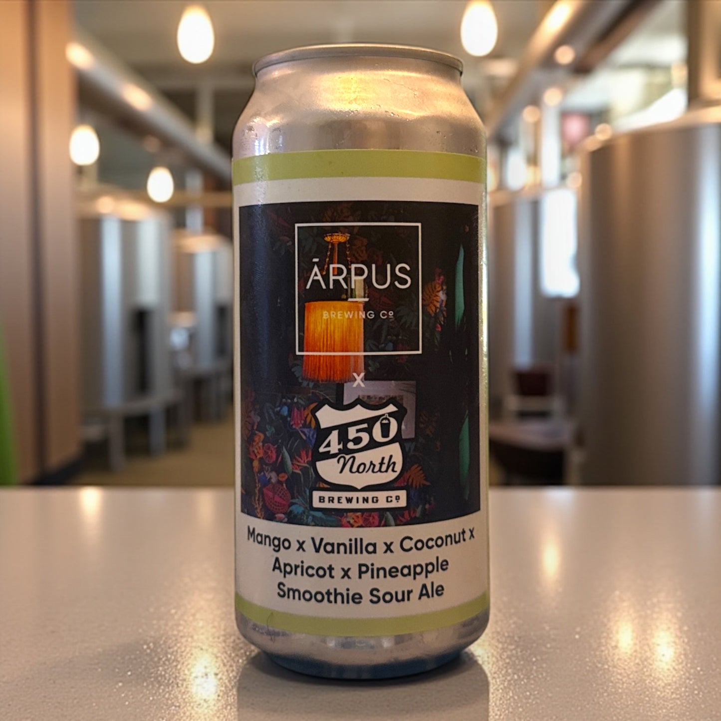 ARPUS w/ 450 NORTH BREWING MANGO X VANILLA X COCONUT X APRICOT X PINEAPPLE SMOOTHIE SOUR ALE LATA 440ml