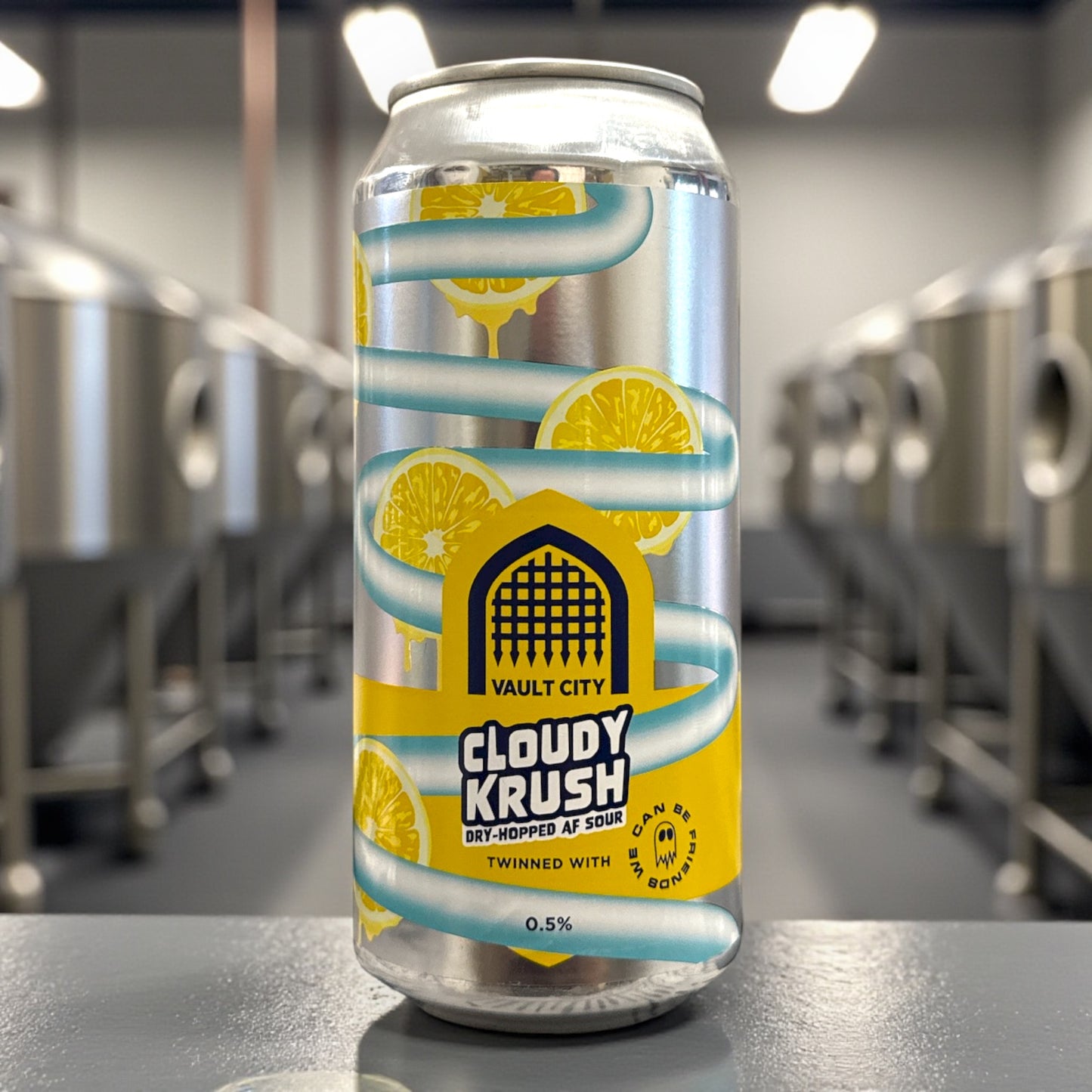 VAULT CITY w/ WE CAN BE FRIENDS BREWING CLOUDY KRUSH DRY HOPPED AF SOUR SIN ALCOHOL LATA 440ml