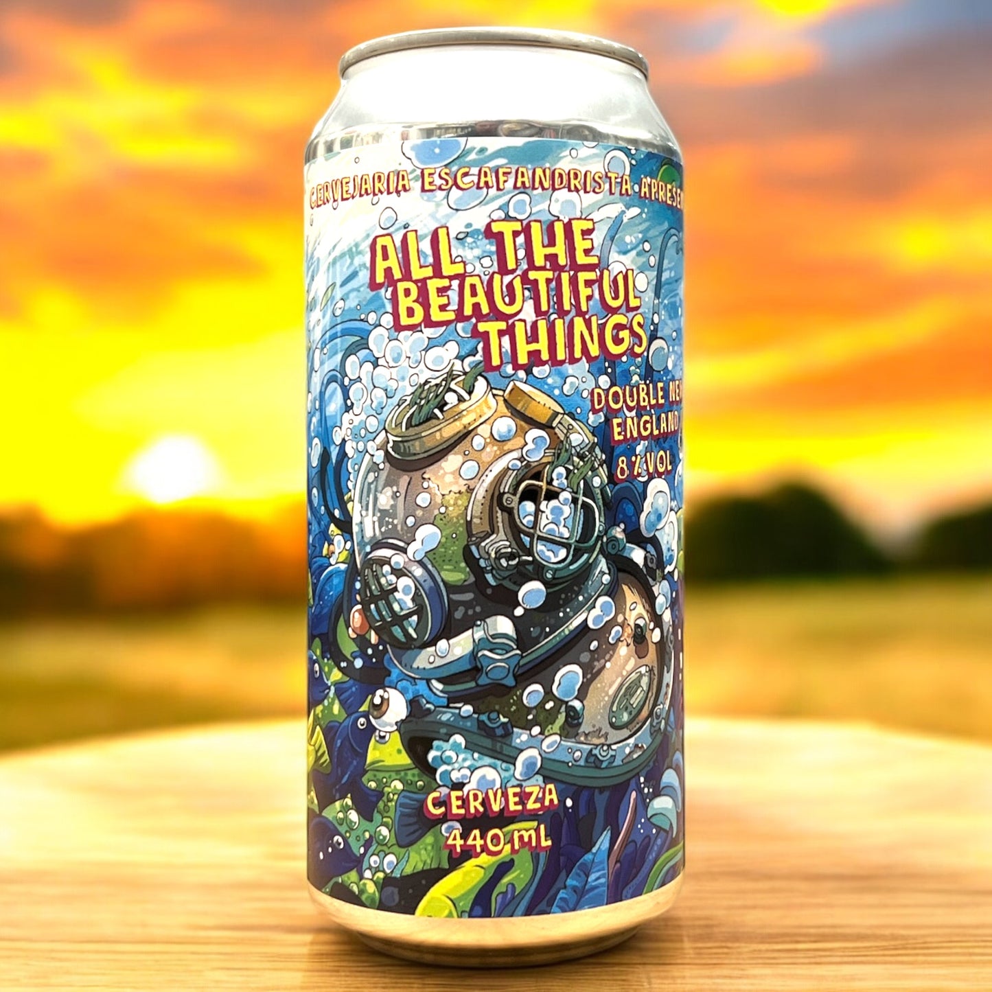 ESCAFANDRISTA ALL THE BEATIFUL THINGS DOUBLE NEW ENGLAND IPA LATA 440 ML.
