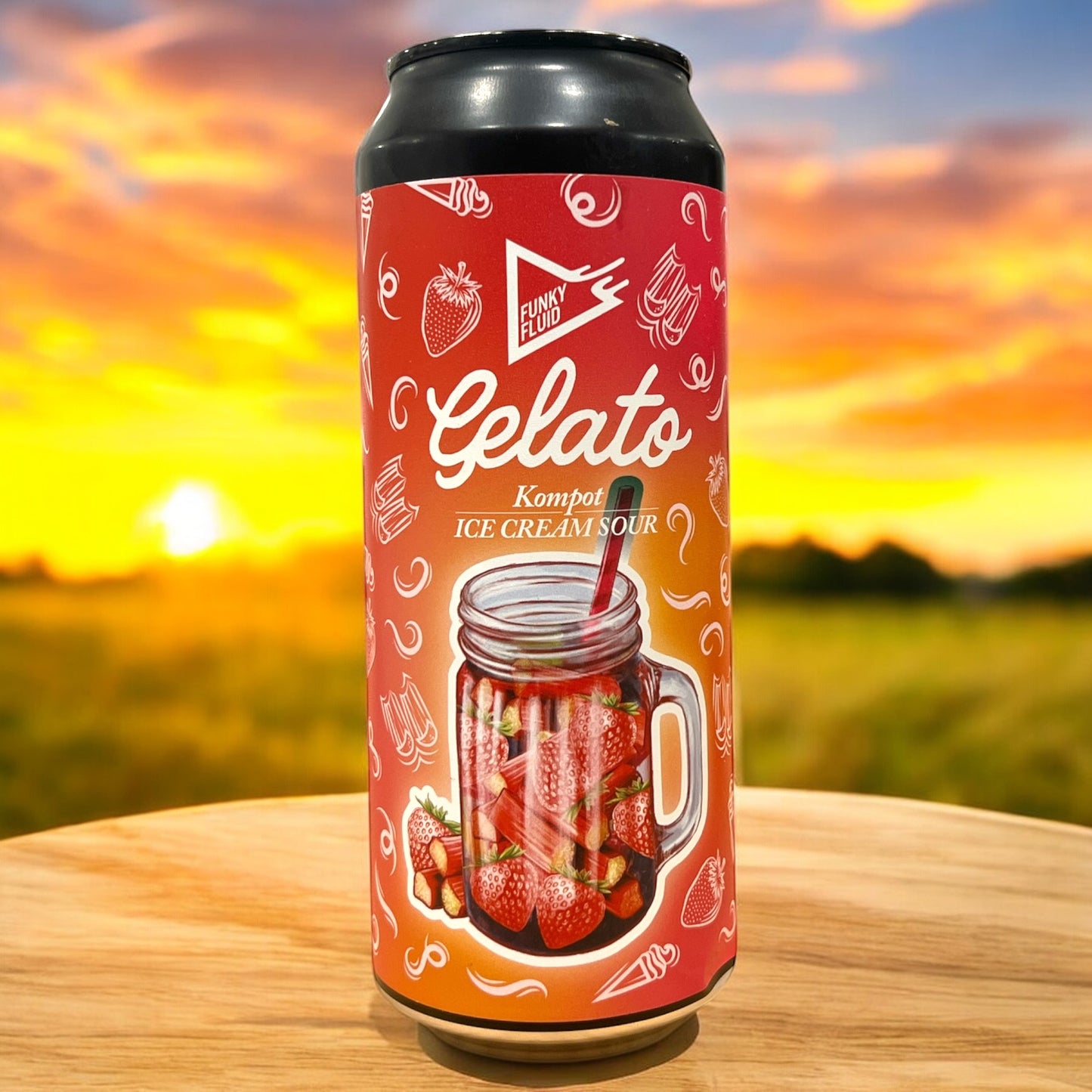 FUNKY FLUID GELATO KOMPOT ICE CREAM SOUR LATA 500 ML.