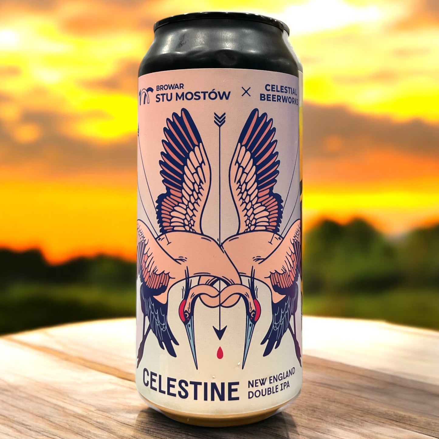 STU MOSTOW. CELESTINE. NEW ENGLAND DOBLE IPA. LATA 440 ML.