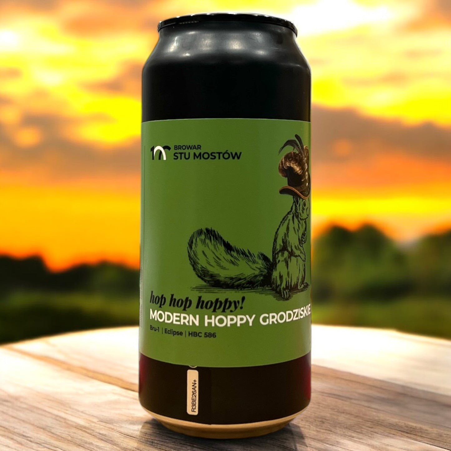 STU MOSTOW. HOP HOP HOOPY. MODERN HOOPY GRODZISKIE. LATA 440 ML.