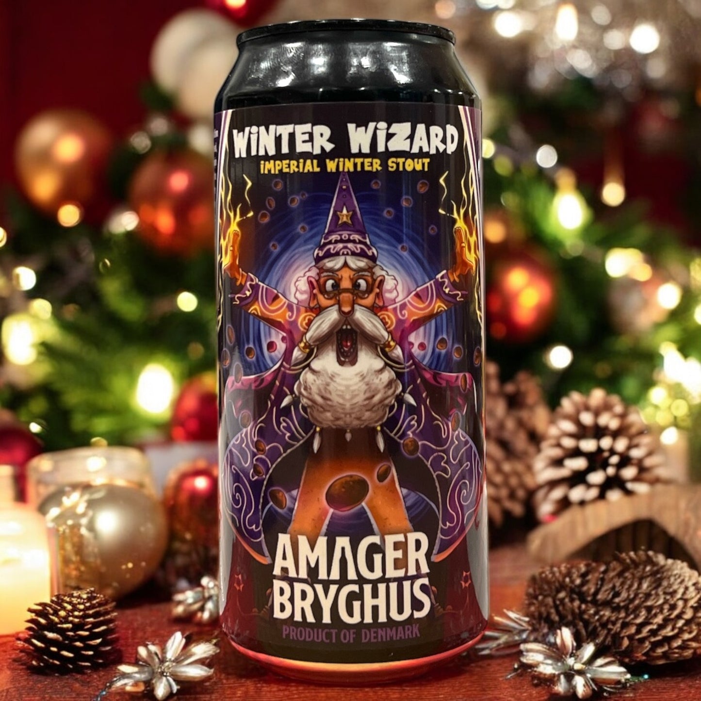 AMAGER BRYGHUS. WINTER WIZARD. IMPERIAL WINTER STOUT. LATA 440 ML.