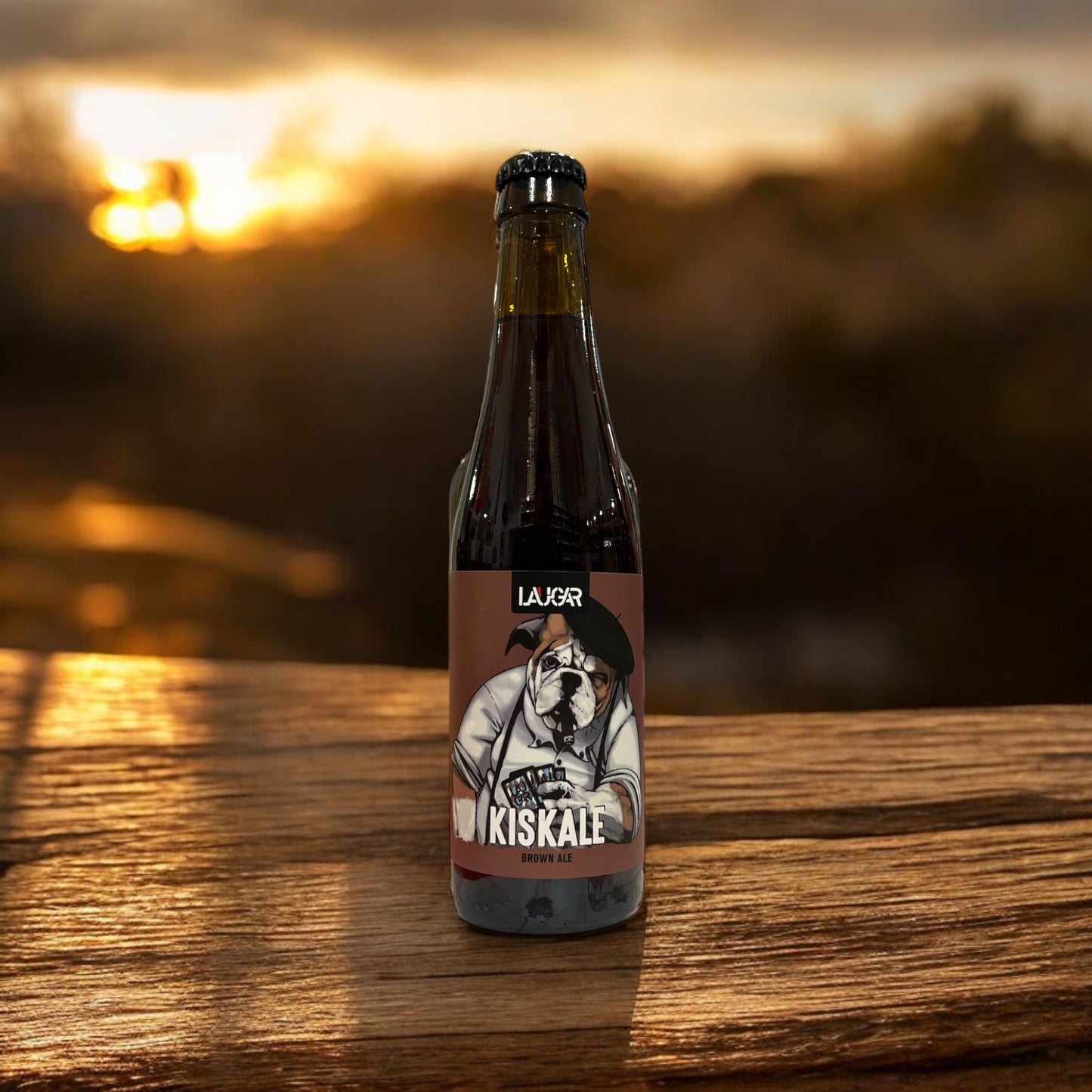 LAUGAR. KISKALE. BROWN ALE. BOTELLA 330 ML.