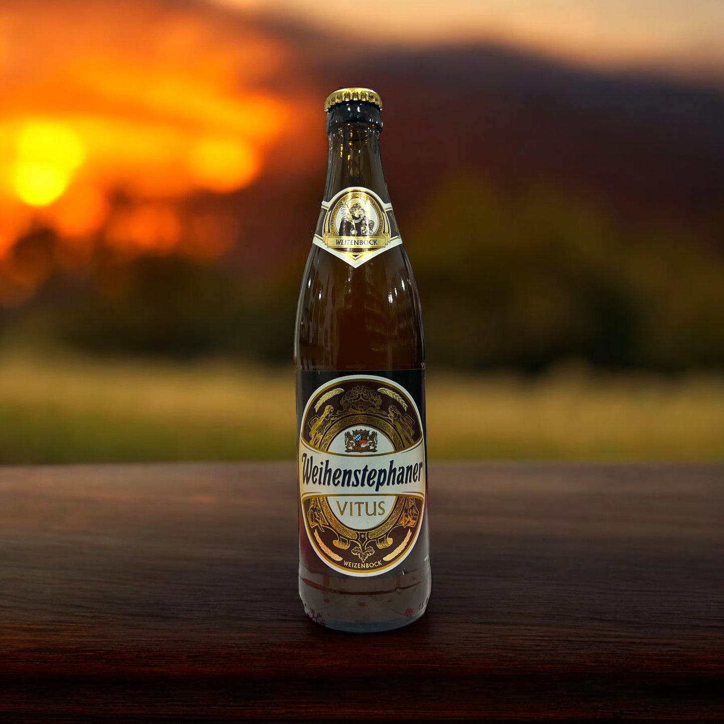 WEIHENSTEPHANER. VITUS. WEIZENBOCK. CERVEZA DE TRIGO. BOTELLA 500 ML.