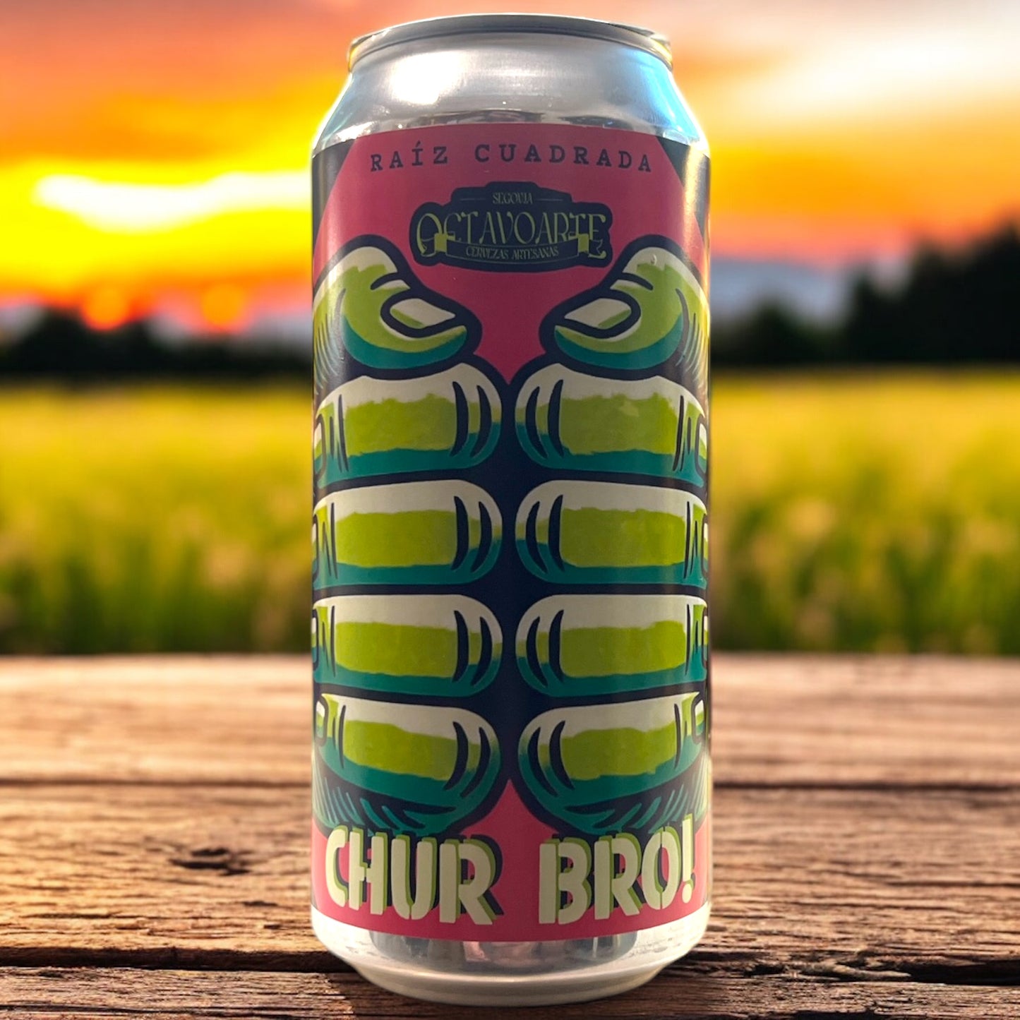 OCTAVO ARTE W/RAIZ CUADRADA CHUR BRO! NZ PILSNER LATA 44CL.