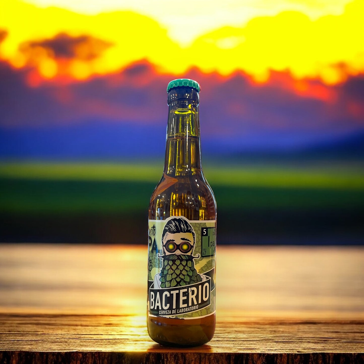 BACTERIO EFECTO IPA INDIAN PALE ALE BOTELLA 330 ML.