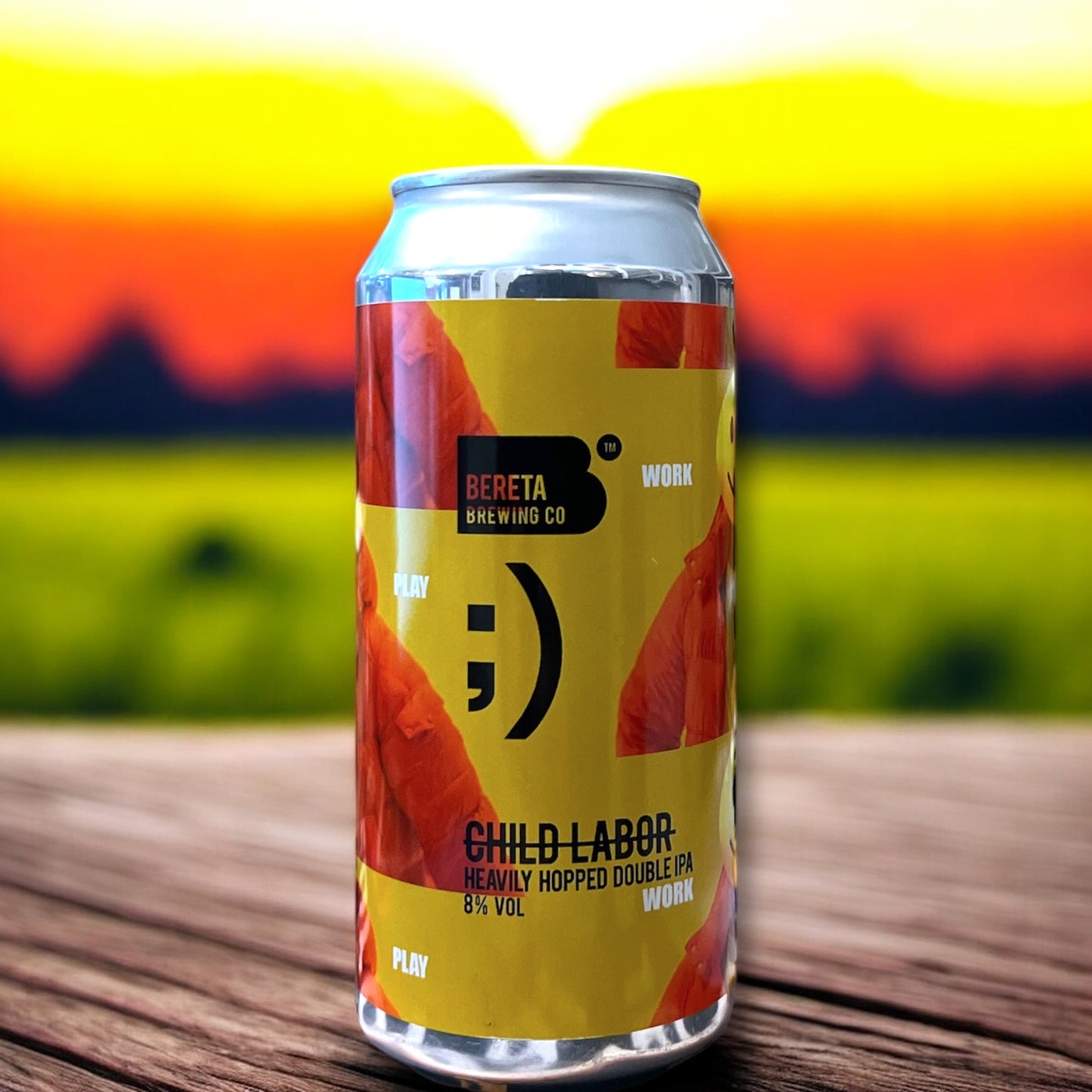 BERETA W/ IRONIC CHILD LABOR HEAVILY HOPPED DOBLE IPA 440ml