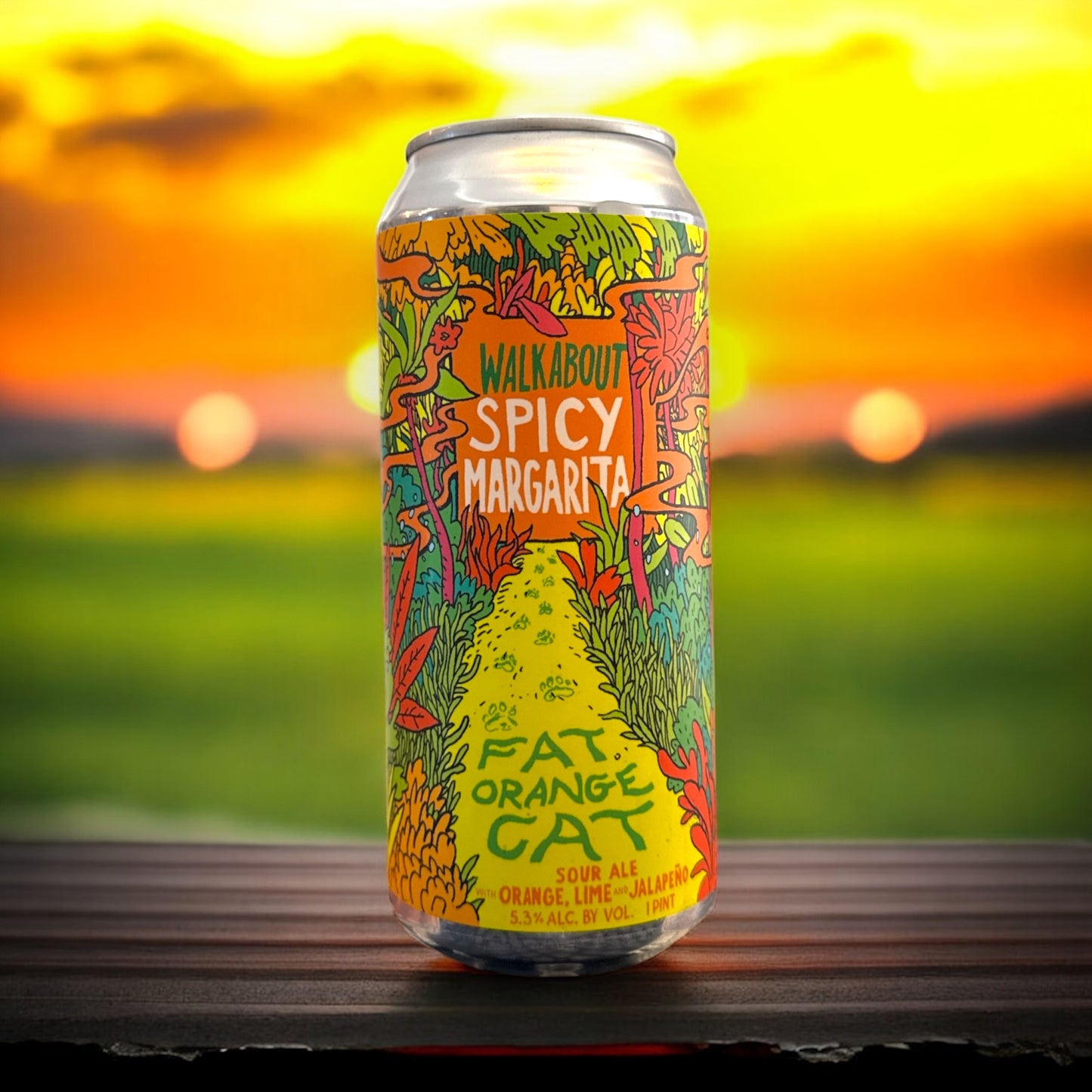 FAT ORANGE CAT WALKABOUT SPICY MARGARITA SOUR ALE LATA 473ml