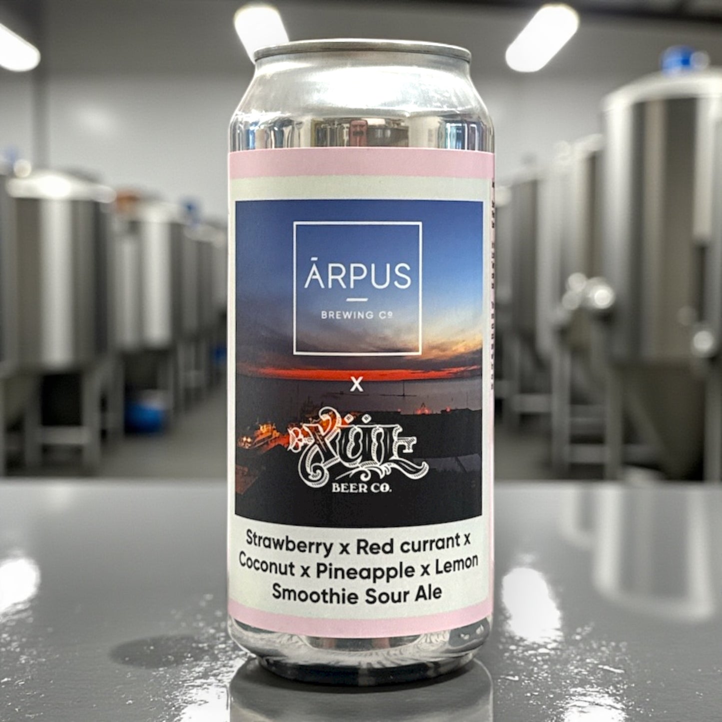 ARPUS w/ XUL BEER COMPANY STRAWBERRY X RED CURRANT X  COCONUT X PINEAPPLE X LEON SMOOTHIE SOUR LATA 440ml
