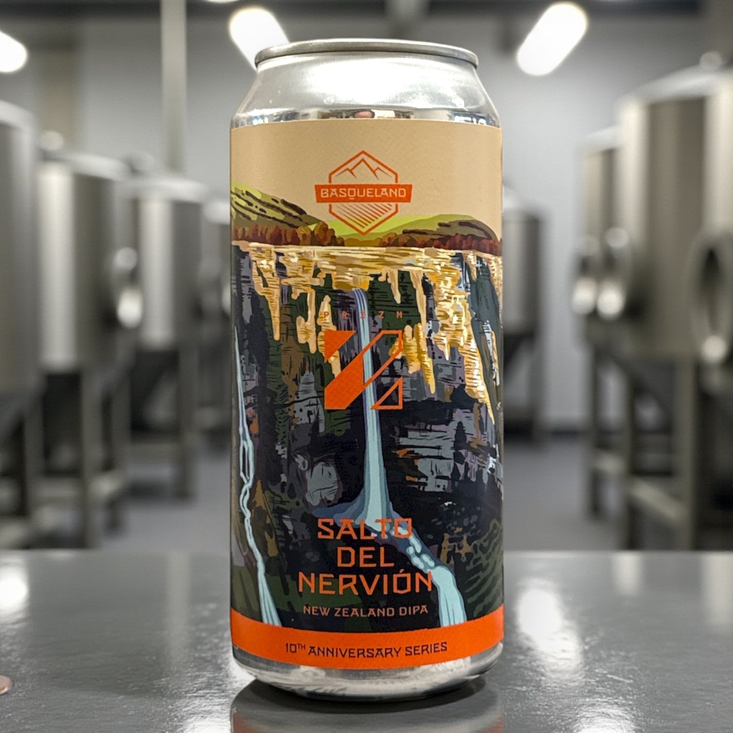 BASQUELAND w/ PRIZM BREWING SALTO DEL NERVION NEW ZELAND DIPA LATA 440ml