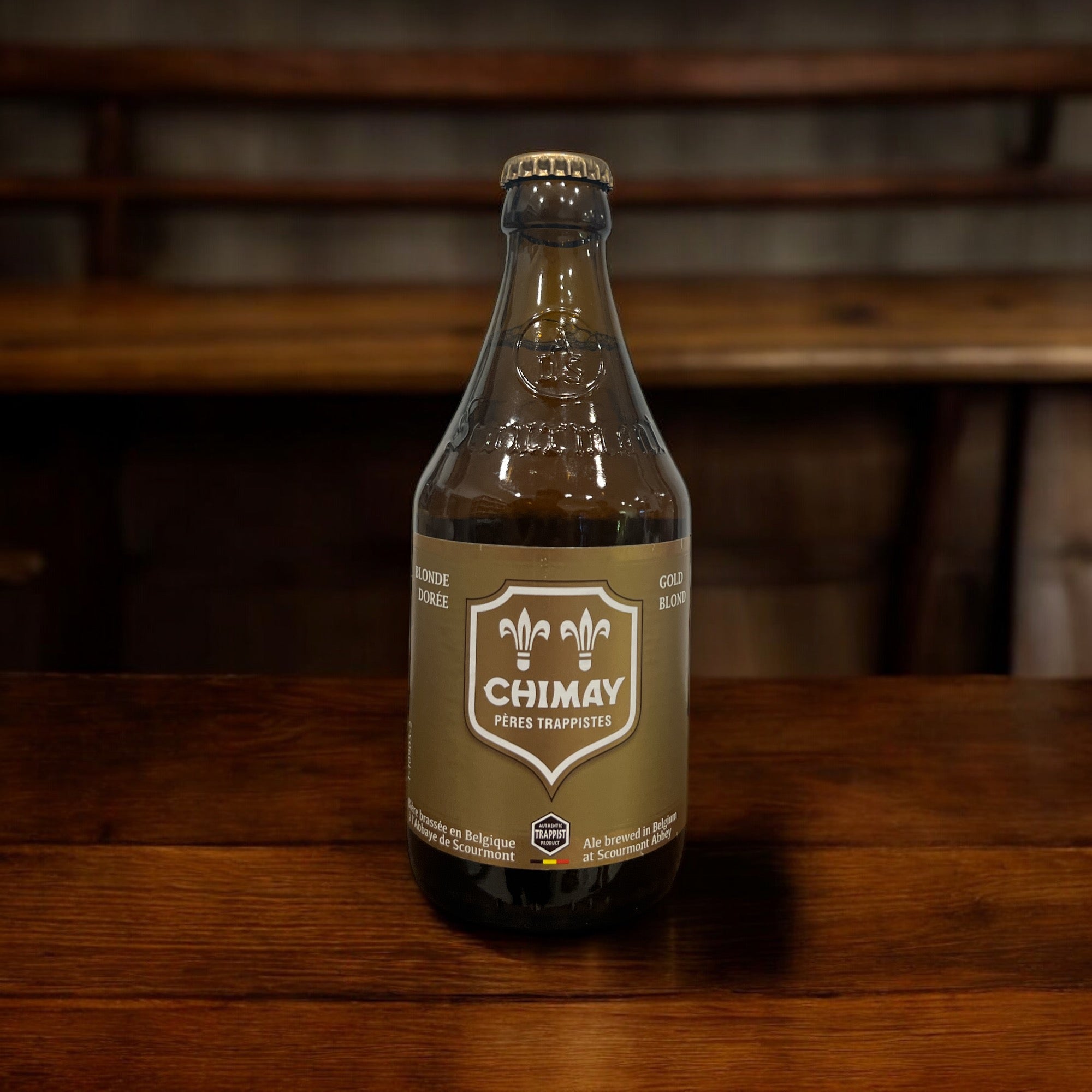 CHIMAY GOLD BLONDE CERVEZA TRAPENSE BELGA BOTELLA 33 ml - Hidden Beers