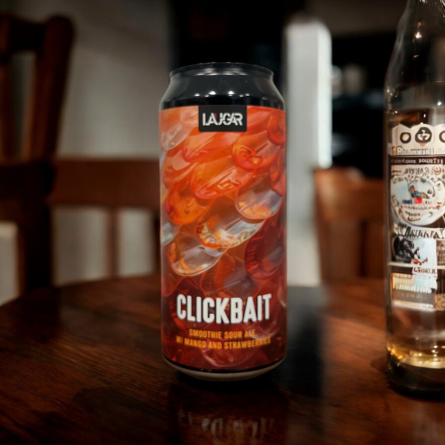 LAUGAR CLICKBAIT SMOOTHIE SOUR ALE CON MANGO Y STRAWBERRIES LATA 440 ml