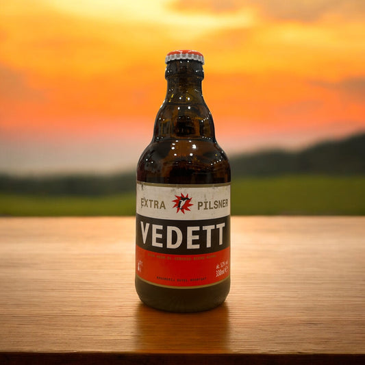 VEDETT EXTRA PILSNER CERVEZA BELGA BOTELLA 330 ml