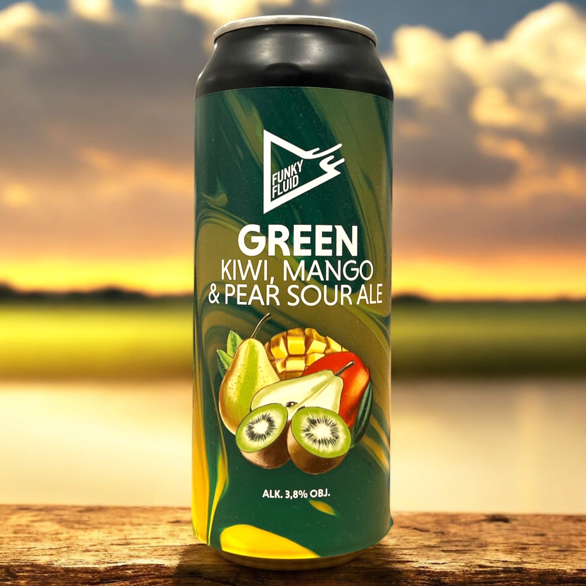 FUNKY FLUID GREEN SOUR ALE LATA 500 ML. - Hidden Beers