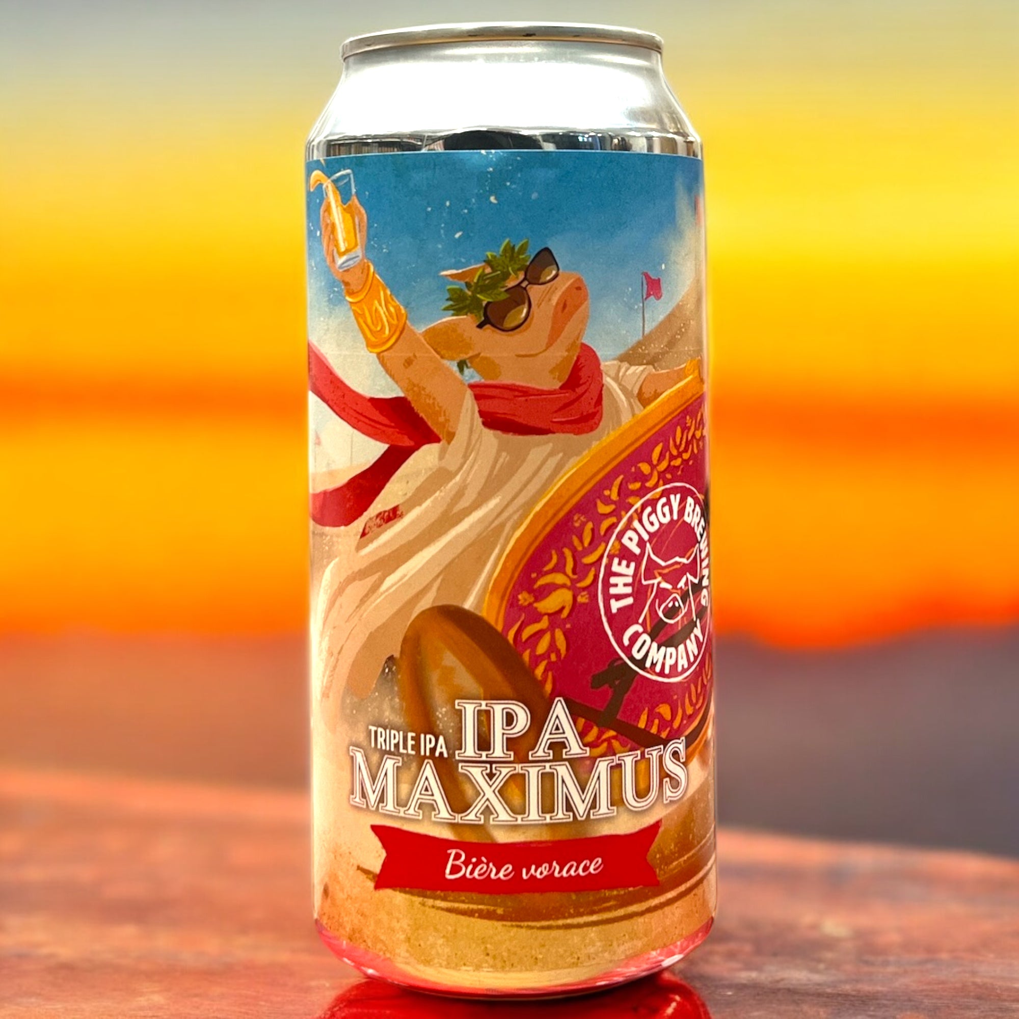 THE PIGGY. IPA MAXIMUS. TRIPLE INDIAN PALE ALE. LATA 440 ML. - Hidden Beers