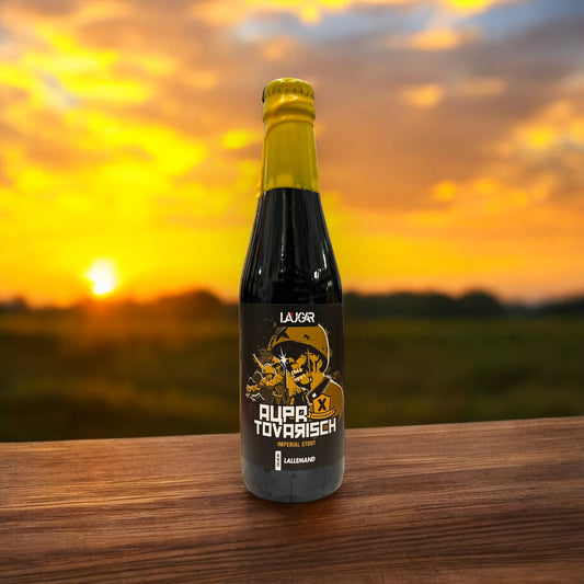 LAUGAR W/LALLEMAND. AUPA TOVARISCH. IMPERIAL STOUT. BOTELLA 330 ML.