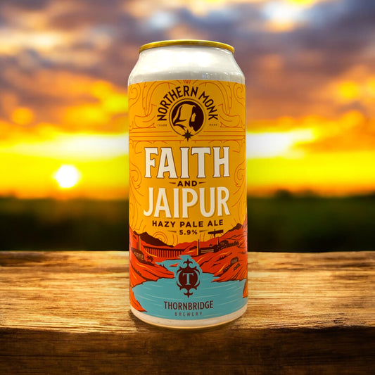 NORTHERN MONK W/THORNBRIDGE FAIT AND JAIPUR HAZY PALE ALE LATA 440 ML.