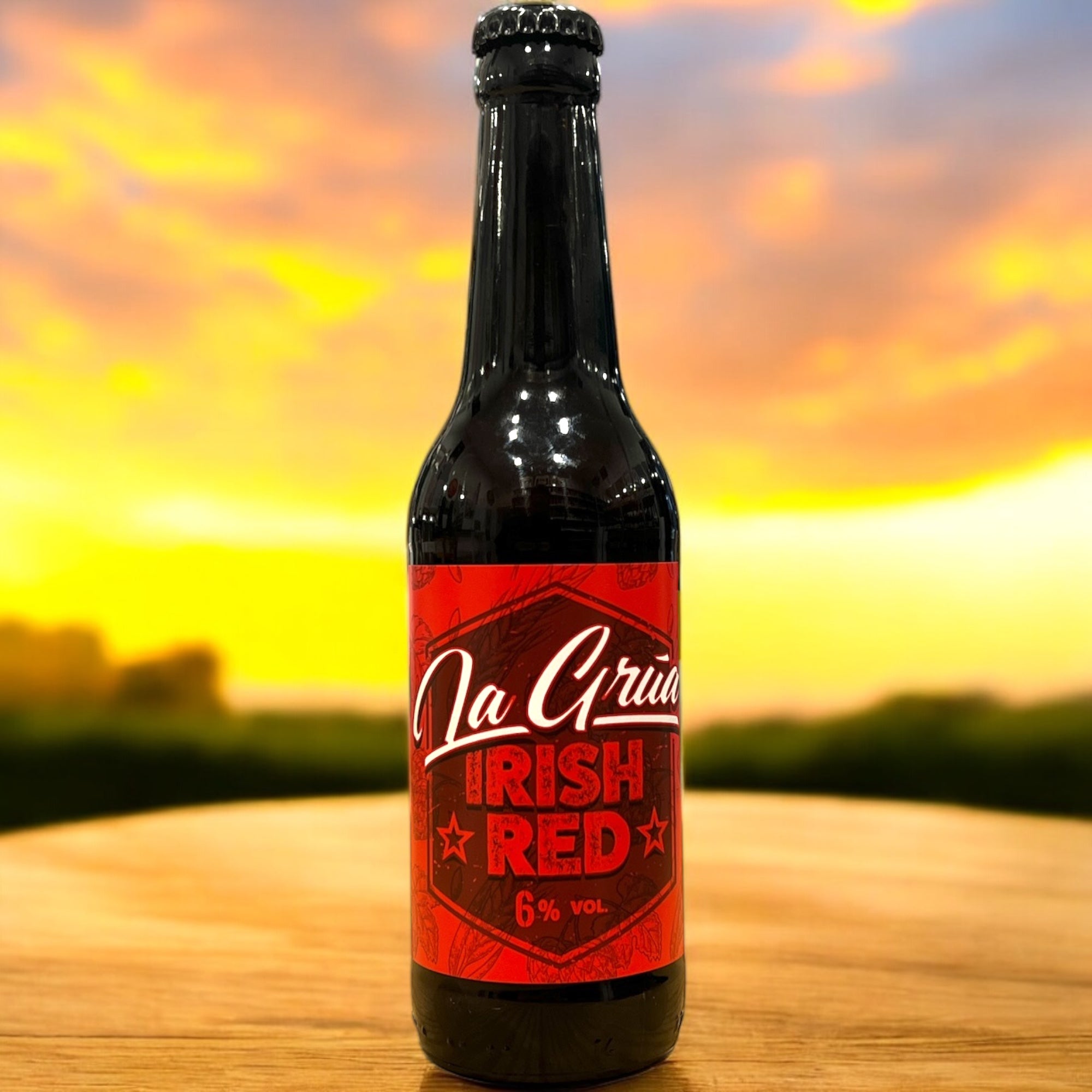 LA GRUA IRISH RED SIN GLUTEN BOTELLA 330 ML. - Hidden Beers