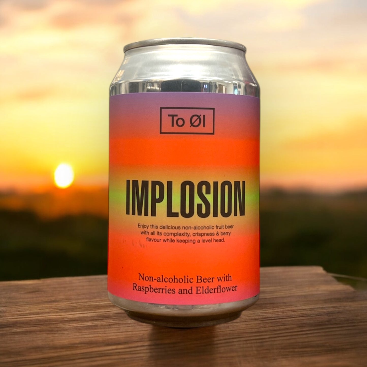 TO OI IMPLOSIÓN LAGER SIN ALCOHOL CON FRAMBUESAS Y ELDERFLOWER SIN ALCOHOL LATA 330 ML.