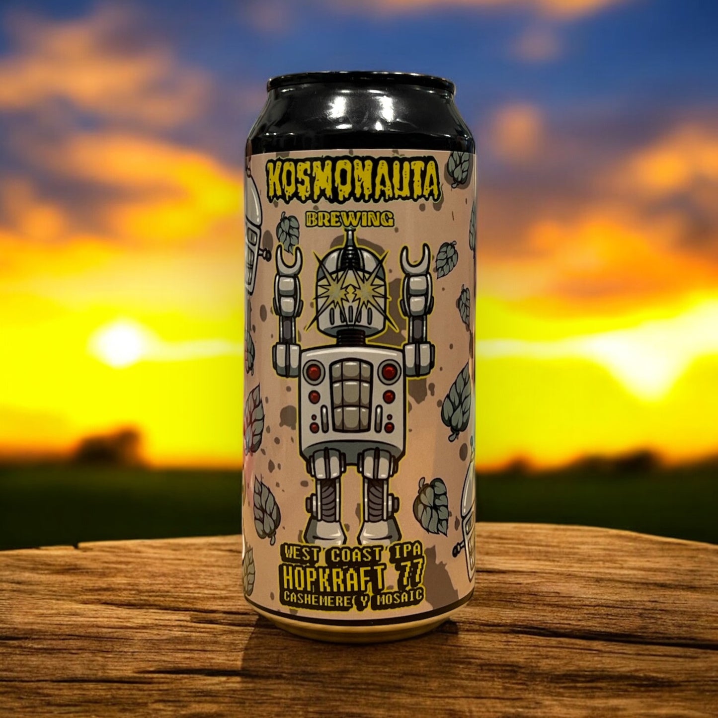 KOSMONAUTA HOPKRAFT 77 WEST COAST IPA LATA 440 ML.