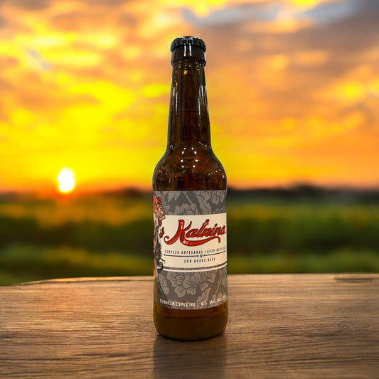 KATRINA LAGER CON AGAVE AZUL BOTELLA 330 ML.